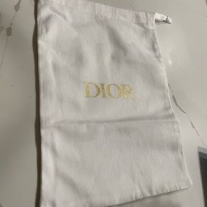 Dior white and gold dustbag